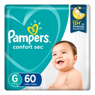Fralda Pampers Confort Sec Pack Tamanho G 60 unidades em Oferta na Shopee