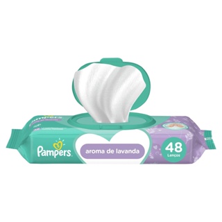 Lenços Umedecidos Pampers Aroma de Lavanda 48 Unidades em Oferta na Shopee