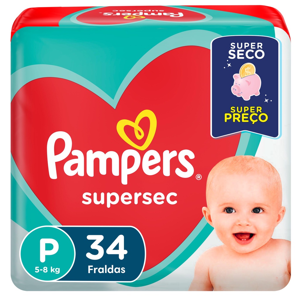 Pampers Supersec P 34 Unidades: Onde Comprar | BuscaProdutos