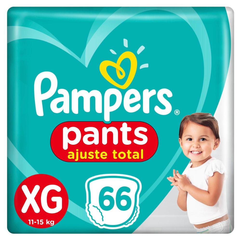 Fralda Pampers Pants Ajuste Total Jumbo XG 66 Unidades em Oferta na Shopee