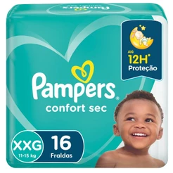 Fralda Pampers Confort Sec Pacotão XXG 16 Unidades