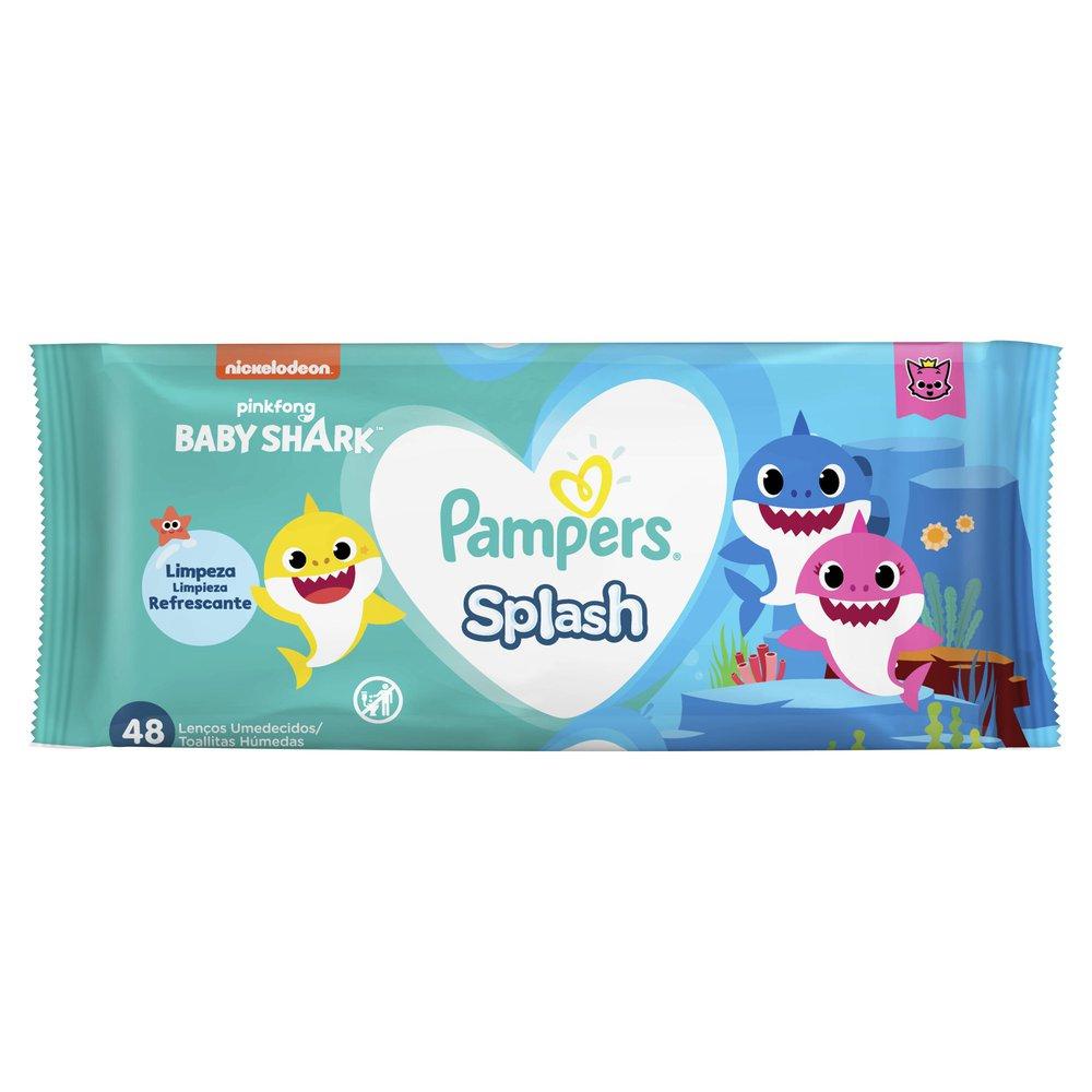Lenços Umedecidos Pampers Splashers Baby Shark 48 Unidades em Oferta na Shopee