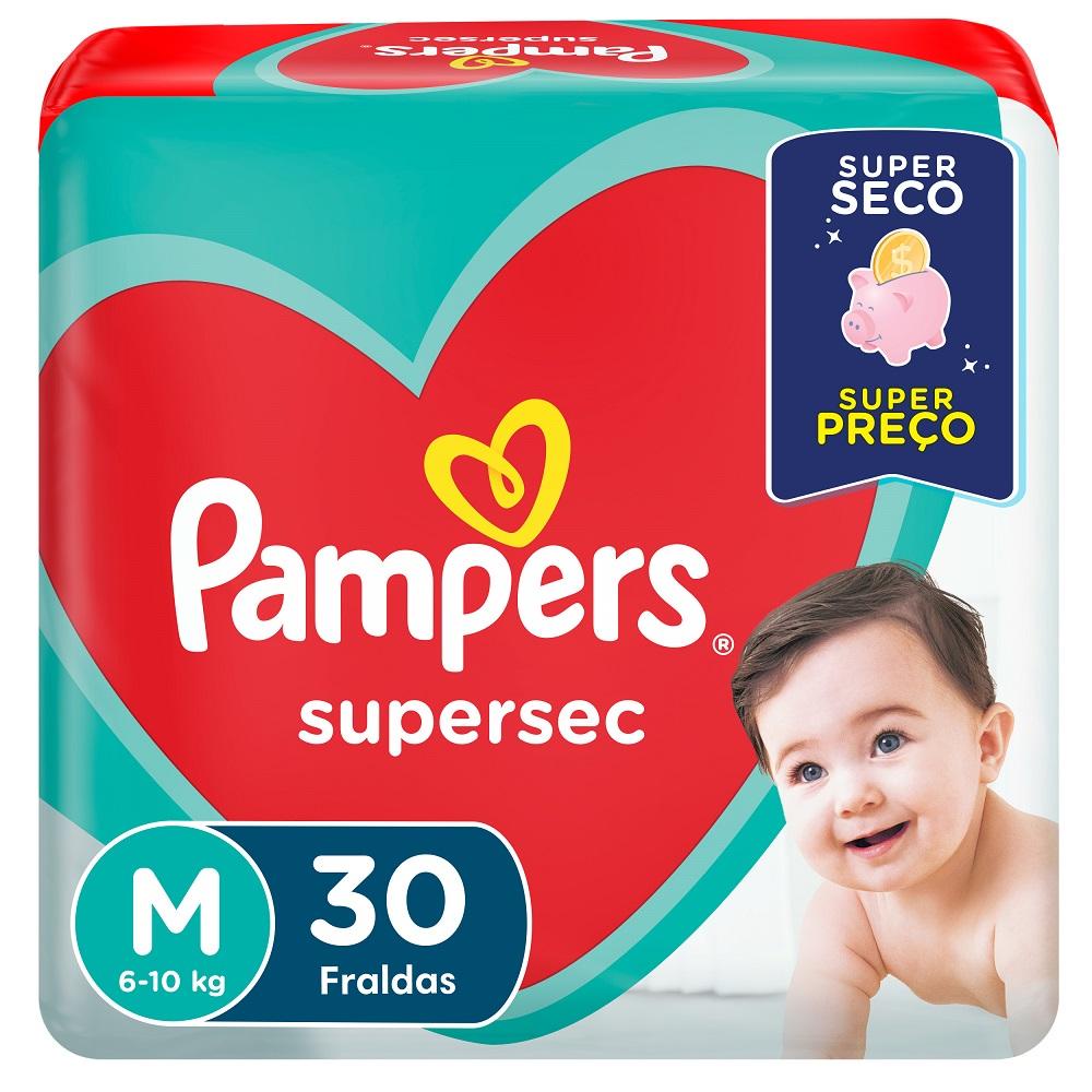 Fralda Pampers Supersec M 30 Unidades em Oferta na Shopee