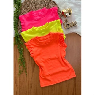 Blusinha infantil menina neon em Oferta na Shopee