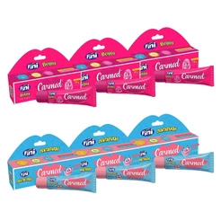 Kit 6 Unidades Hidratante Labial Carmed Fini 3 Beijos e 3 Dentaduras Efeito Gloss 10g