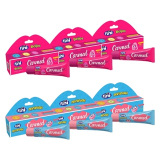 Kit 6 Unidades Hidratante Labial Carmed Fini 3 Beijos e 3 Dentaduras Efeito Gloss 10g em Oferta na Shopee