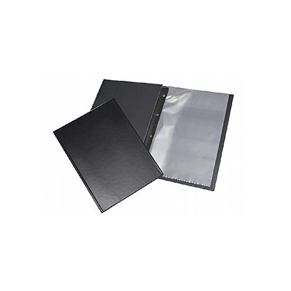 Pasta Catálogo Preta Com Visor 100 Plásticos Acp