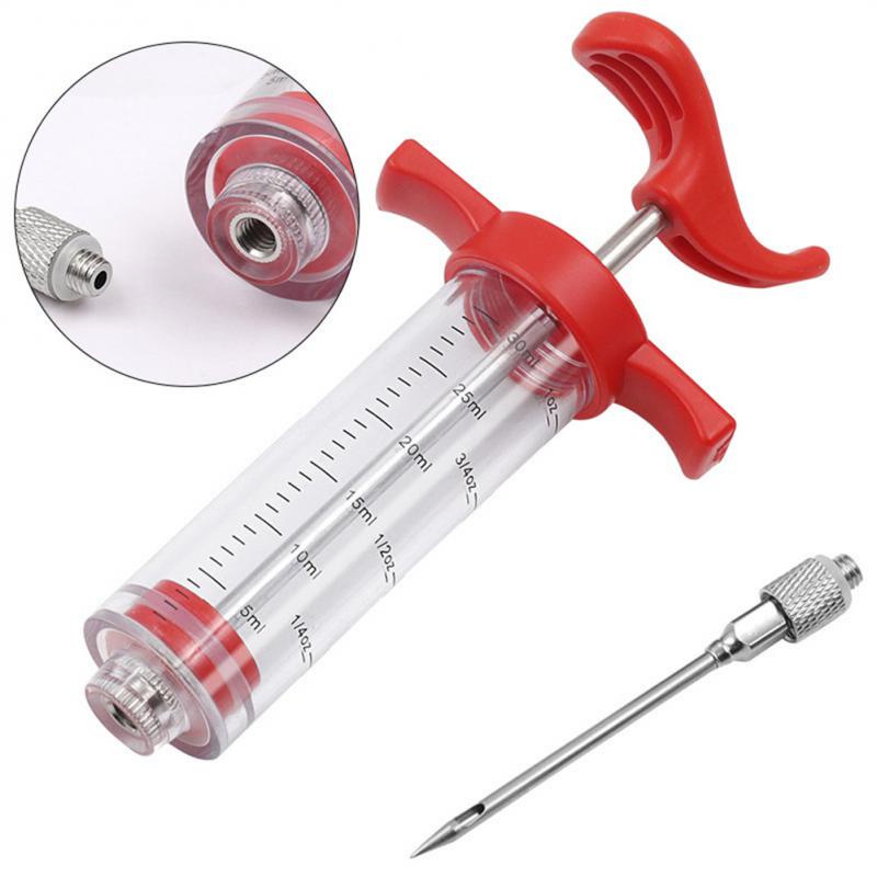 Seringa Injetora Para Temperos Agulha Carnes Profissional Culinária 30 ml Cozinha Multiuso Tempero