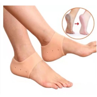 Par de Meia Palmilha Silicone Gel Protecao Ortopedica Esporao Calcanhar Fascite Tamanho Unico