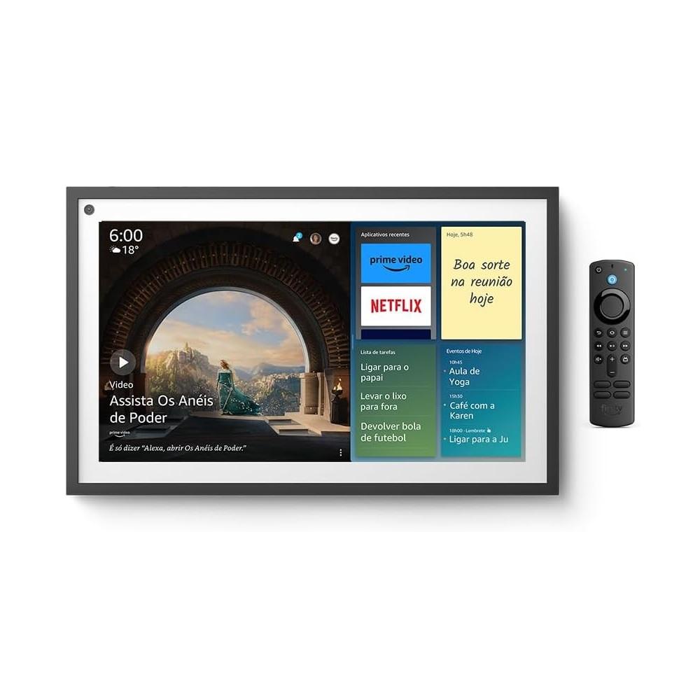 Echo Show 15, Smart Display Full HD de 15,6" com Alexa e experiência Fire TV | Controle remoto incluso - Cor Branca, AMAZON AMAZON