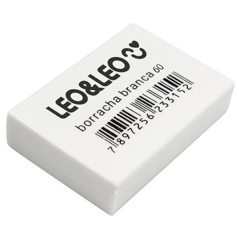Borracha Branca Escolar N°20/40/60 Escritório Leo&Leo