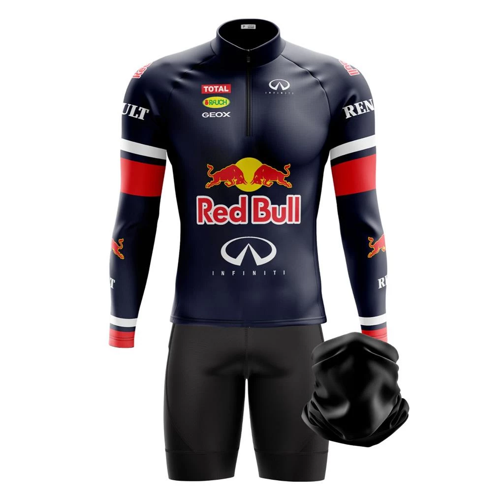 Conjunto Ciclismo Kit Masculino Camisa Bermuda e Bandana RB Petroleo Com Protecao Uv50+ — imagem 1