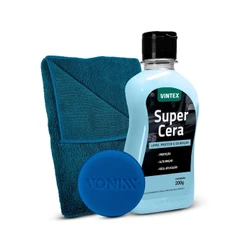 Super Cera Limpadora Líquida Automotiva + Toalha e Aplicador
