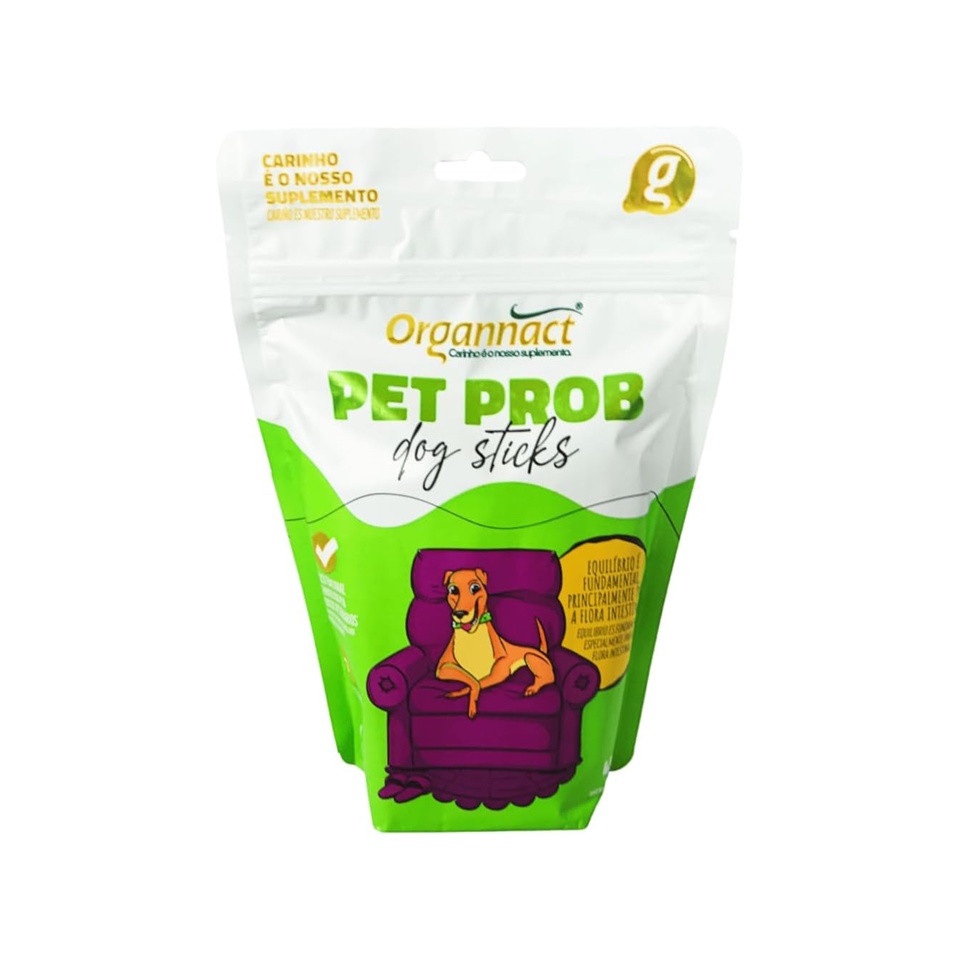 Pet Prob Dog Sticks Suplemento Probióticos 160g Organnact