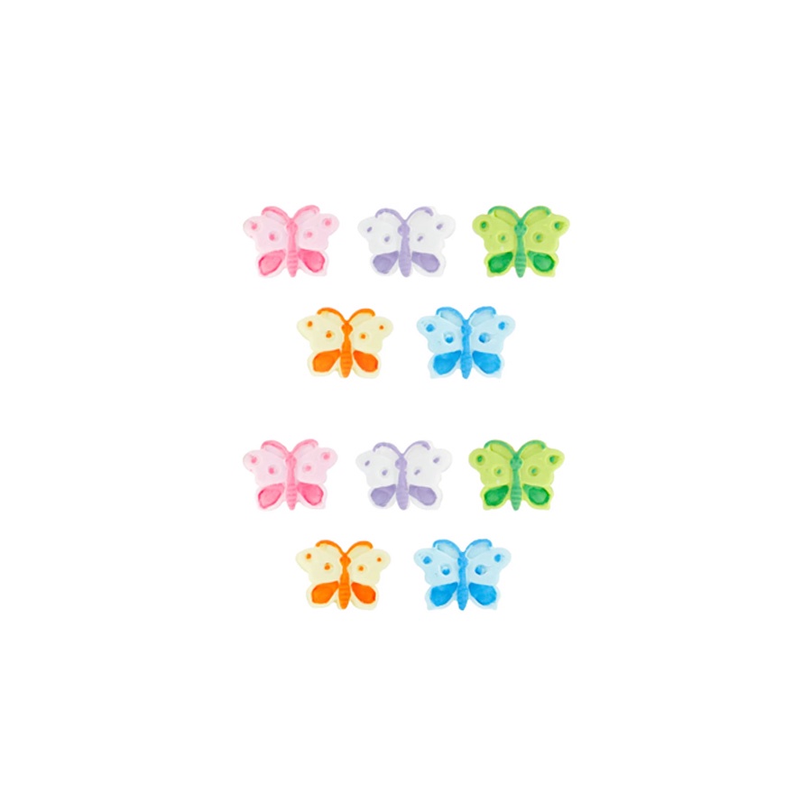 Confeito de Açúcar - Borboleta - 10 unidades - Abelha Confeiteira  - Rizzo
