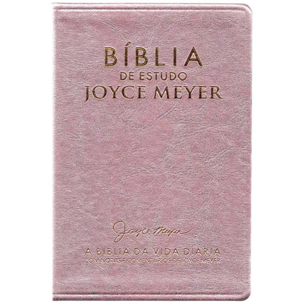 Bíblia de Estudo Joyce Meyer GRANDE | Letra Extra Grande | Capa Luxo Rosa | Bello Publicações