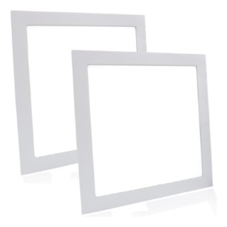 Kit 2 Painel Plafon Led 18w Quadrado Embutir Bivolt 6500k