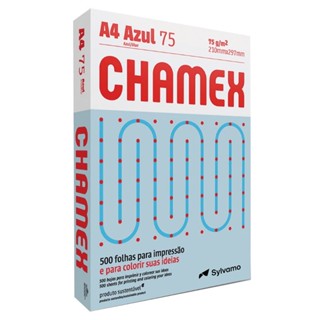 Papel sulfite A4 azul 210x297 com 500 fls Colors Chamex