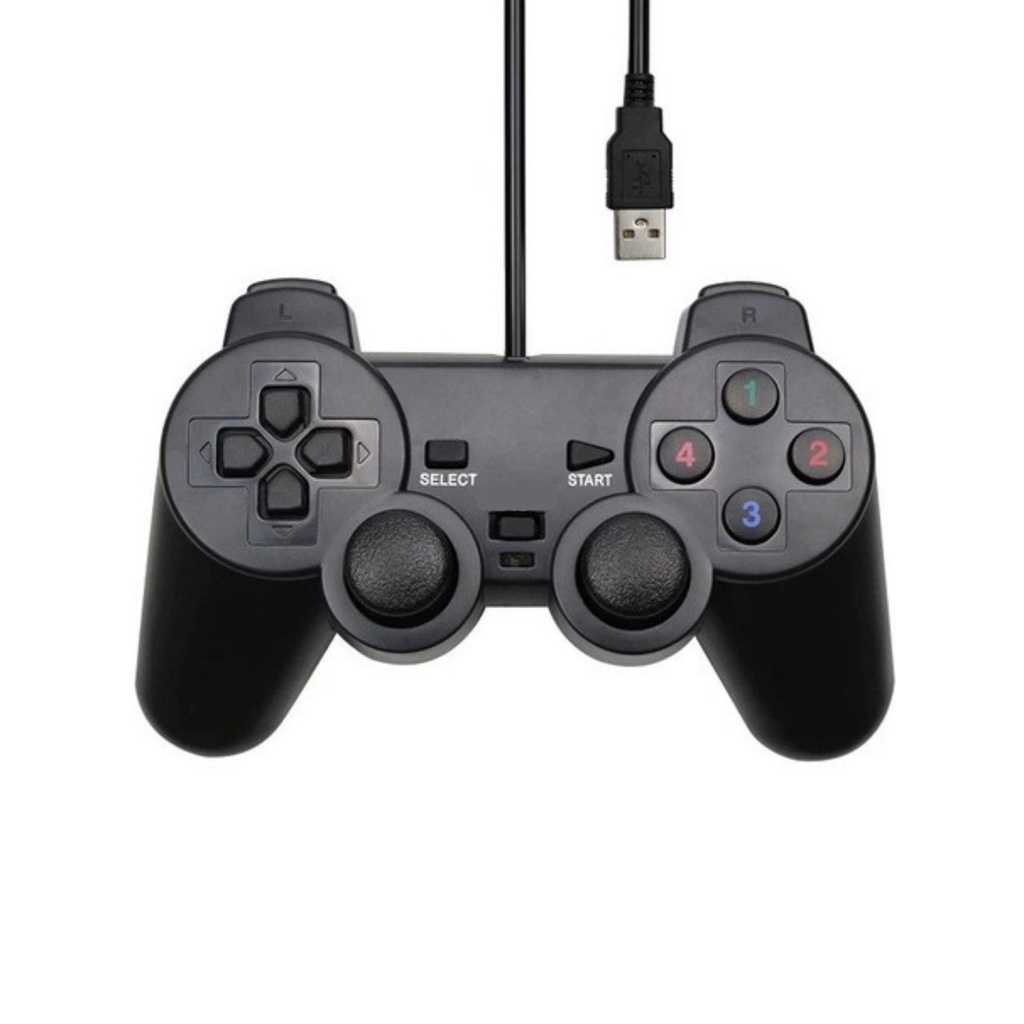 Controle de Jogo Usb Dual Shock Analógico Pc Computador Windows