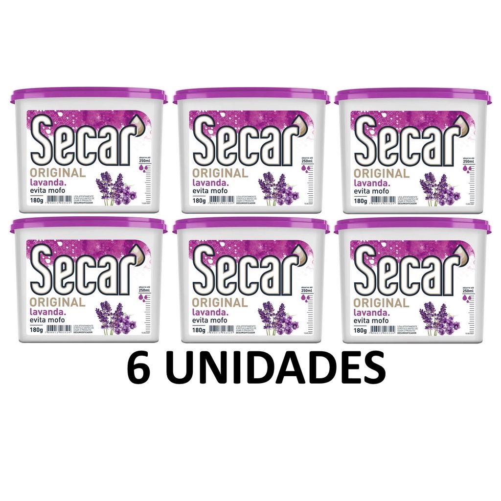 6 unid, Anti Mofo Desumidificador Secar Original 180g Cada Guarda Roupas Closet Armários Organização Casa