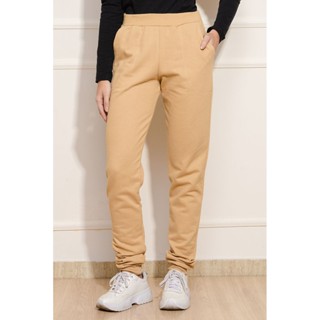 Calça Feminina Moletom - Bege