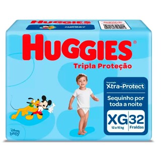 Fralda Huggies Tripla Proteção Mega XG 32 Tiras