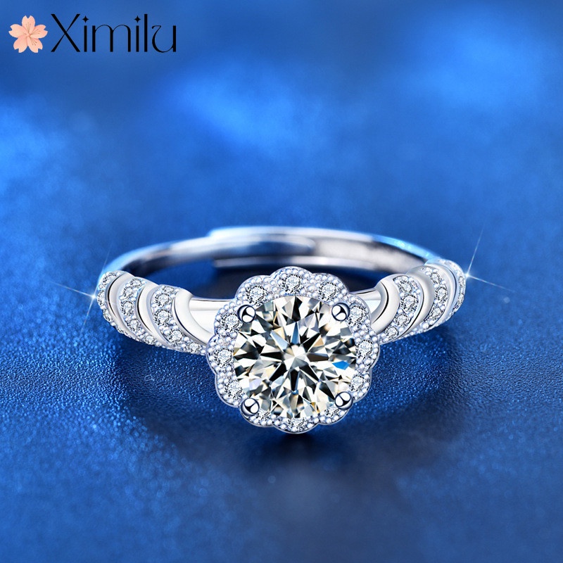 ❤ Original corações setas Strobe anel de diamante meninas aberto anel de prata feminino nicho anel de casamento jóias