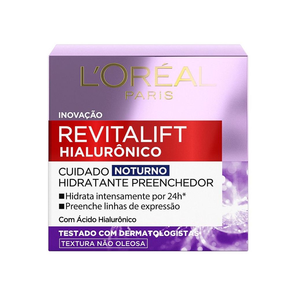 Creme Facial Anti-idade L'Oréal Paris Revitalift Hialurônico Noturno 49g