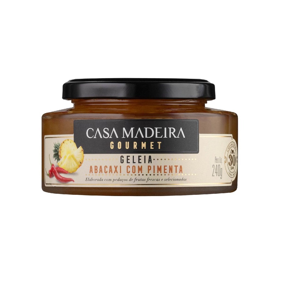 GELEIA GOURMET CASA MADEIRA ABACAXI C/ PIMENTA 240G em Oferta na Shopee