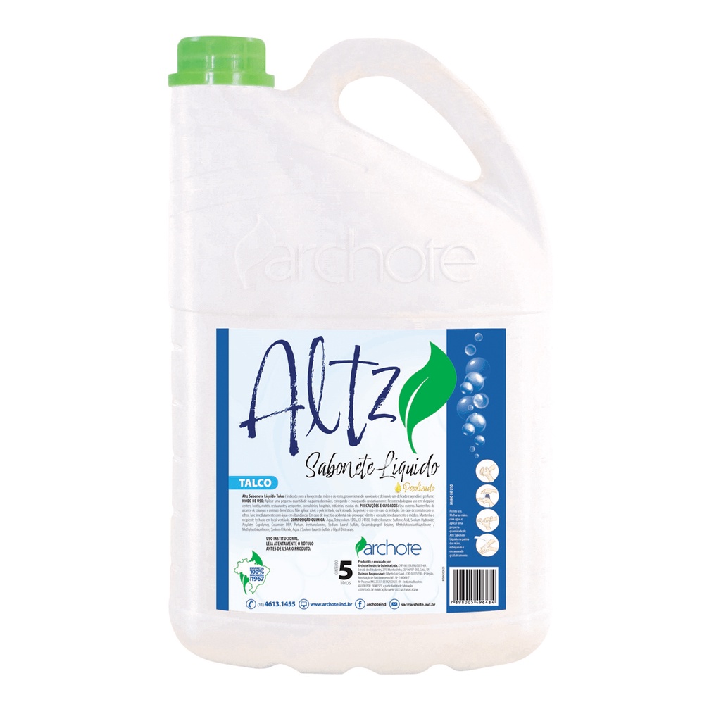 Sabonete Líquido Talco Azul Altz - 5L - Beauty