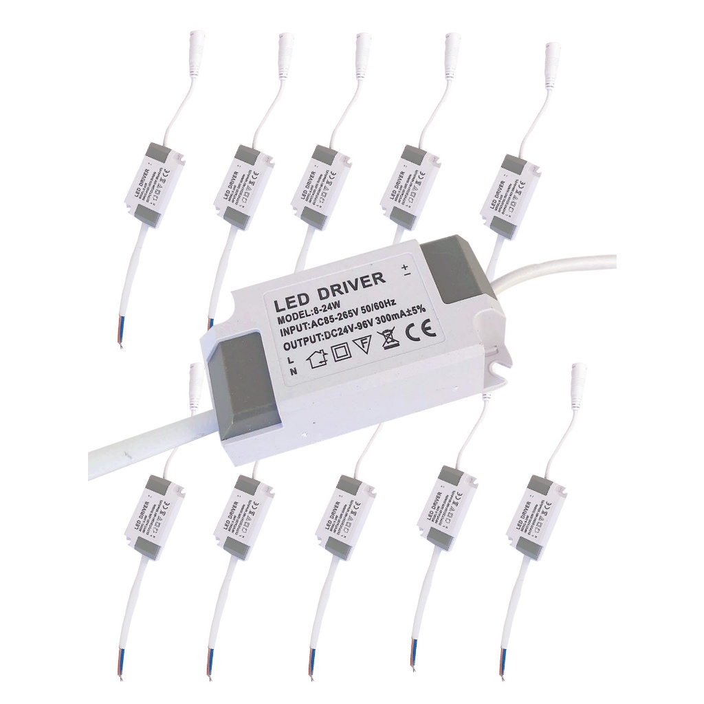 Kit 10 un Driver Led Reator Fonte 8w Ate 25w Para Plafon  Led Embutir Sobrepor  Bivolt em Oferta na Shopee