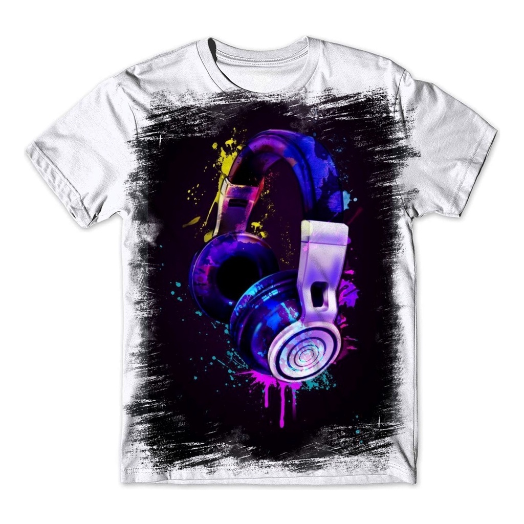 Camiseta Psicodelico Fone De Ouvido Dj Musical - Zuur 14