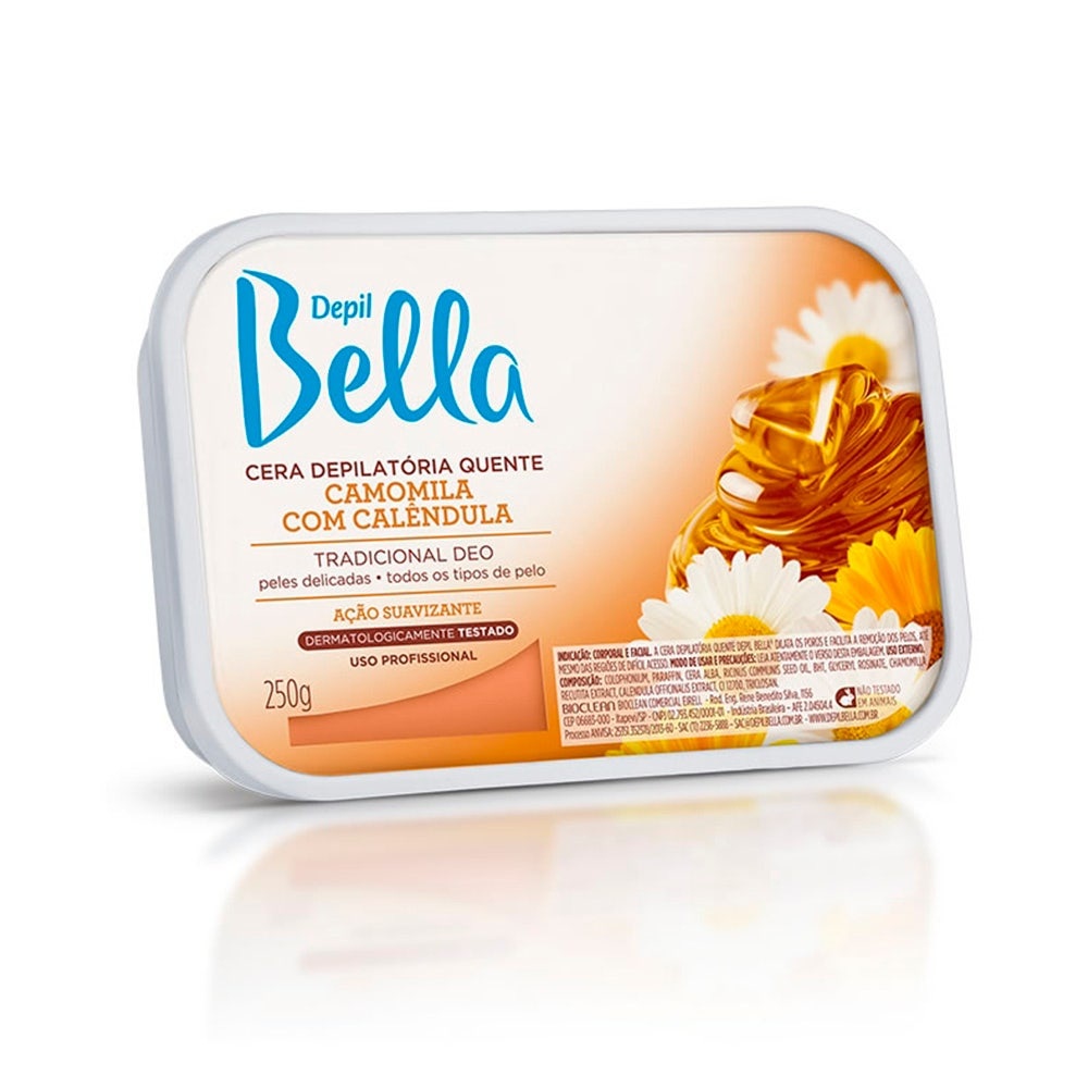Cera Depilatória Depil Bella Camomila 250g em Oferta na Shopee