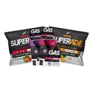 Kit 2x Isotônico Superade 500g + 2x Gas Carbo Gel 20 Sachês Bodyaction