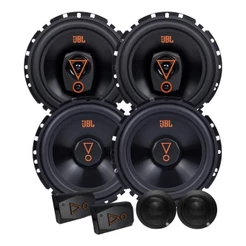 Kit 2 Vias 6 JBL 62VMS80 160W + Par Alto Falantes 6 Triaxiais JBL 6TRMS80 160W
