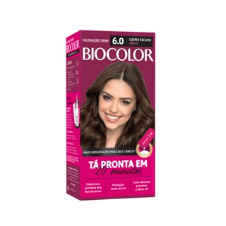 Tinta Coloração Creme permanente Louro Escuro 6.0 Biocolor