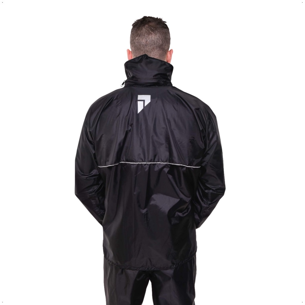 Conjunto Capa de Chuva Masculino Tamanho GG Capuz Preto Impermeável Motoqueiro Nylon 0,20mm Pioneira - 1101-M-PRE-GG — imagem 2 de 2
