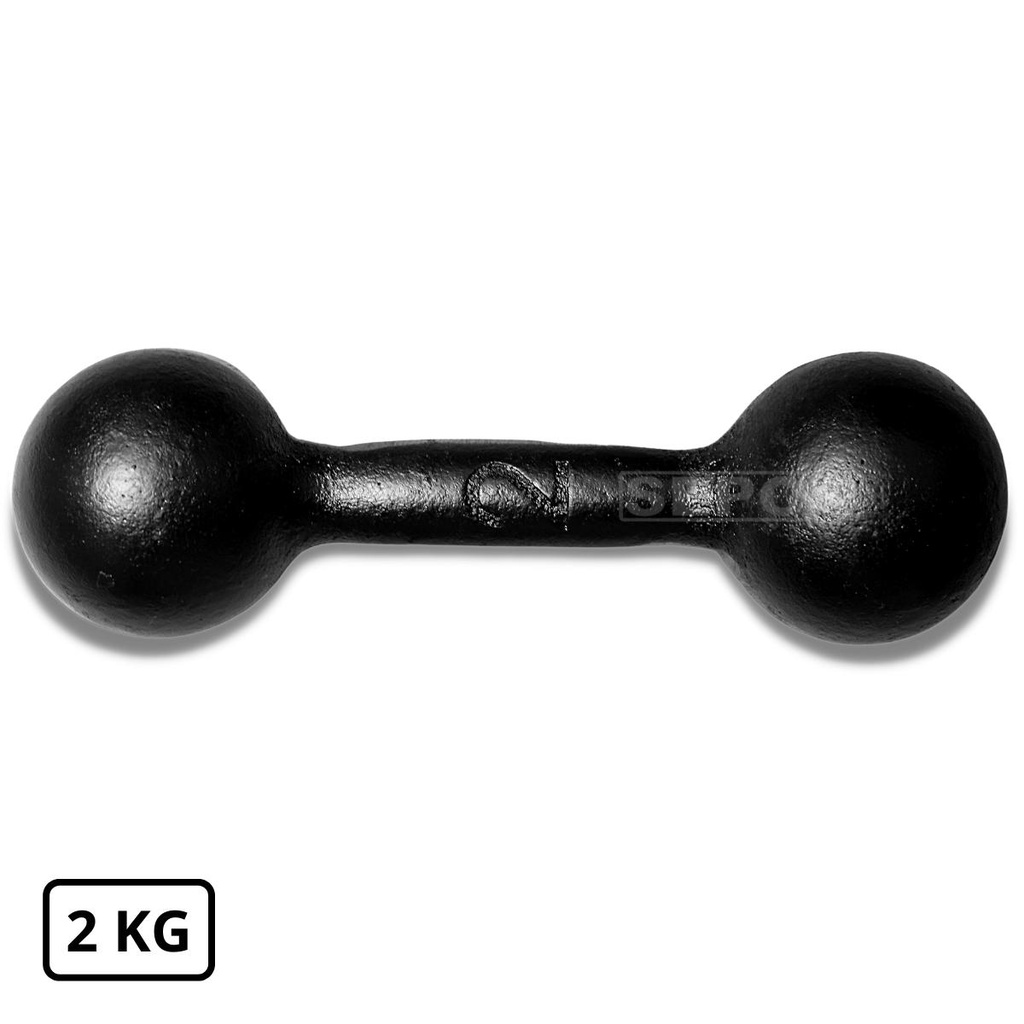 Halter de Ferro Fundido Pintado 2 Kg Preto Redondo