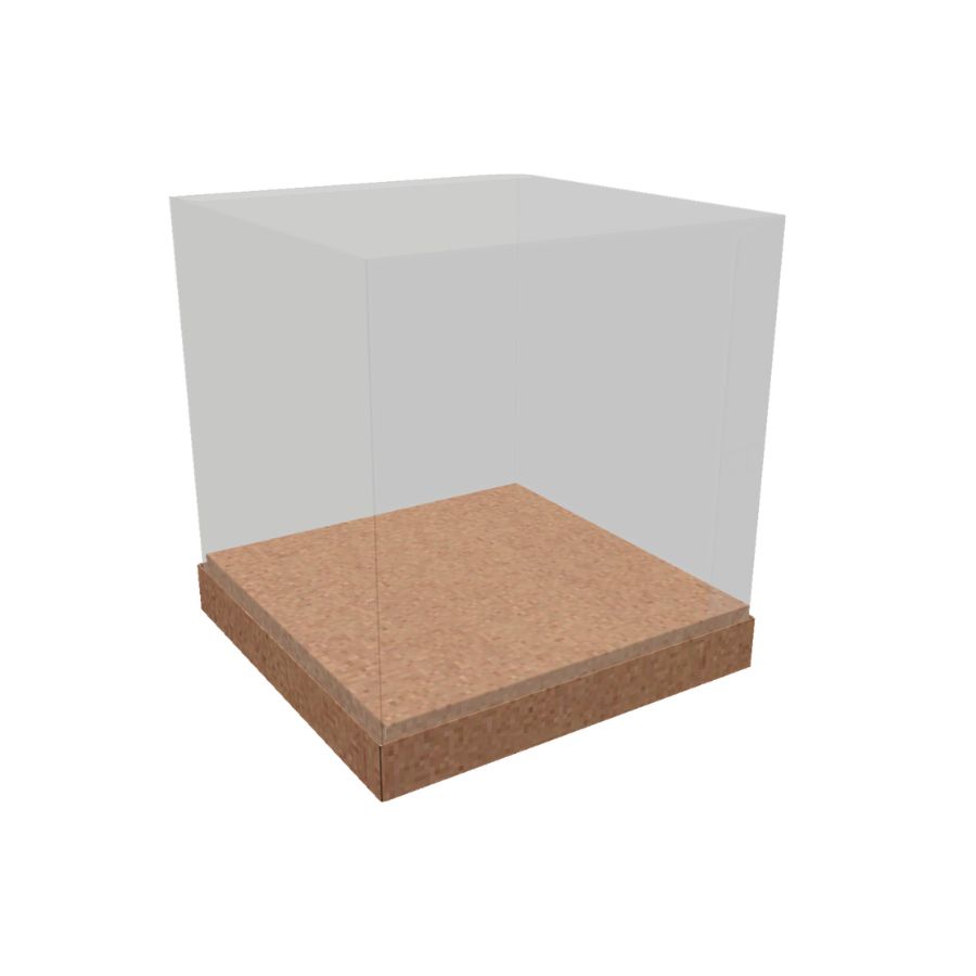 Caixa com Tampa Transparente para bolo P - Kraft - Cód.2705 - 1 unidade - Ideia Embalagens  - Rizzo