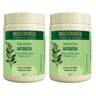 Kit 2 Cremes De Tratamento Bio Extratus Jaborandi Antiqueda 1Kg