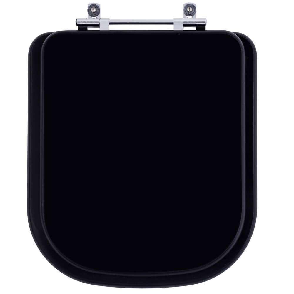 Tampa de Vaso Poliester Piano Ebano Preto Fosco para Bacia Deca