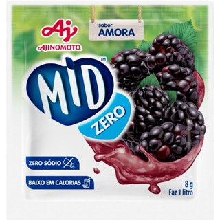 Refresco em Pó MID Zero Açúcar Sabor Amora 8g