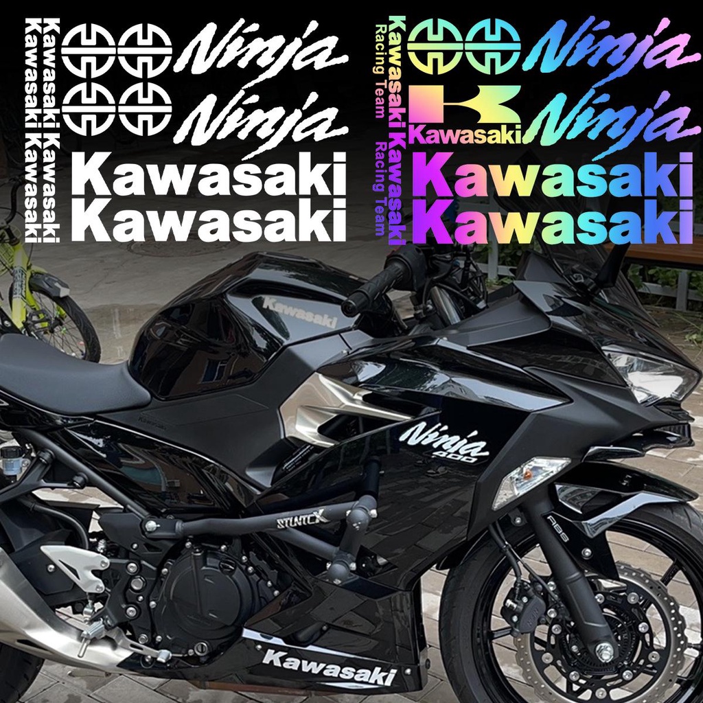 Kawasaki ninja h2r Motocicleta Moto Adesivo Decalque Decoração Do Corpo Reflexivo À Prova Dwaterproof Água 17 Polegada Roda Universal
