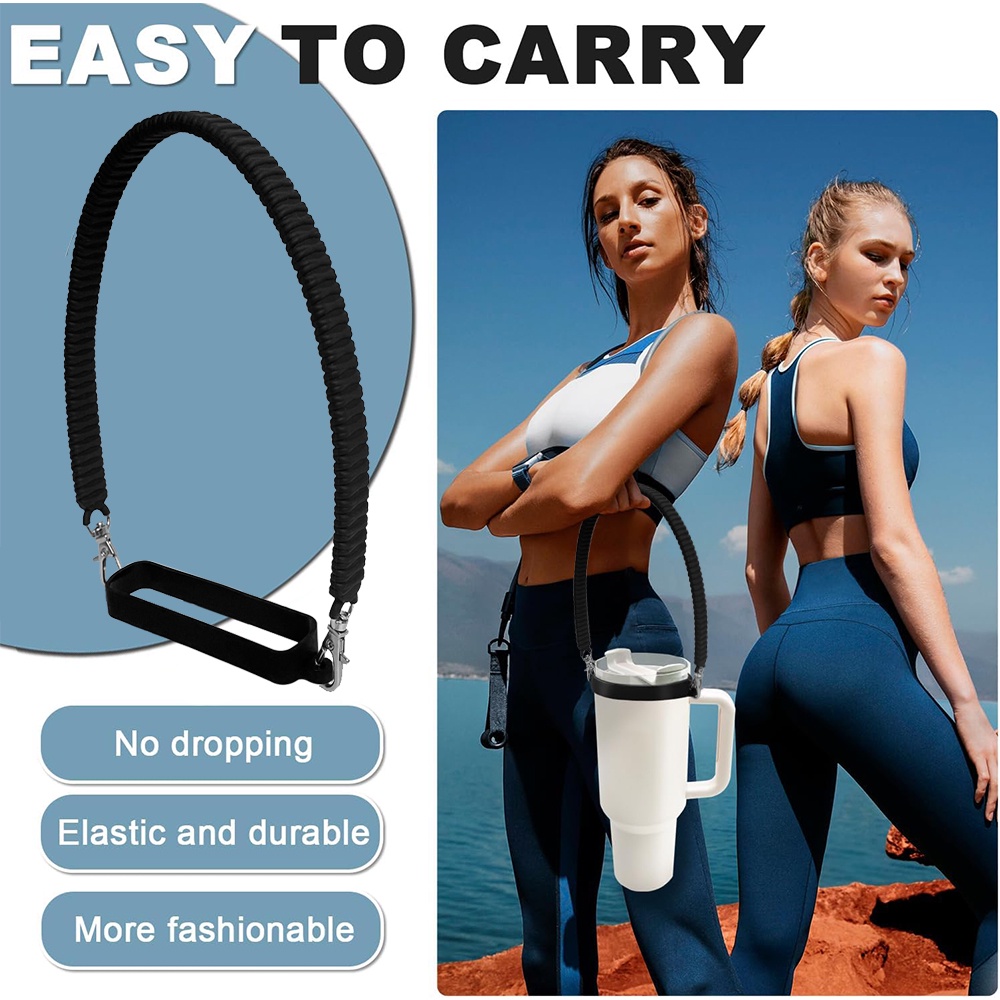 Alça Para Garrafa De Água-Tipoia E Suporte De Silicone Durável Copos De 8 A 40 Onças