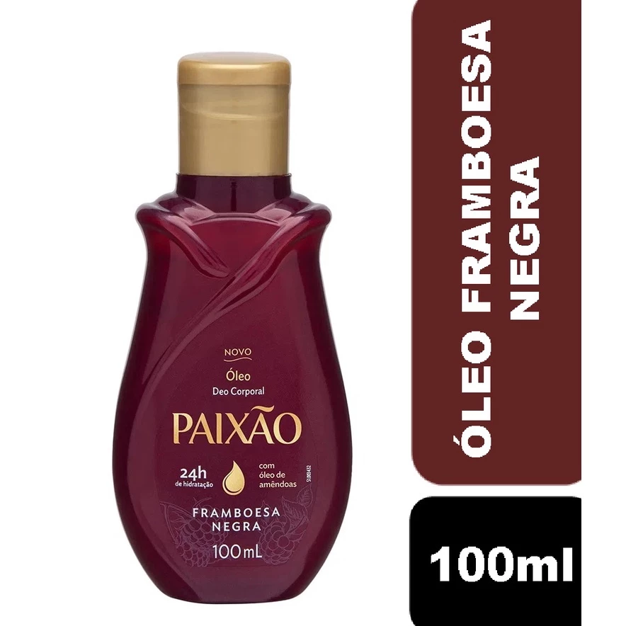 Óleo Corporal Paixão - Amêndoa Framboesa Negra - 100ml