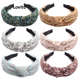 Lovito Tiara Feminina Casual Com Nó Floral E Temperamento LFA08541 (Branco/Rosa/Amarelo/Preto)