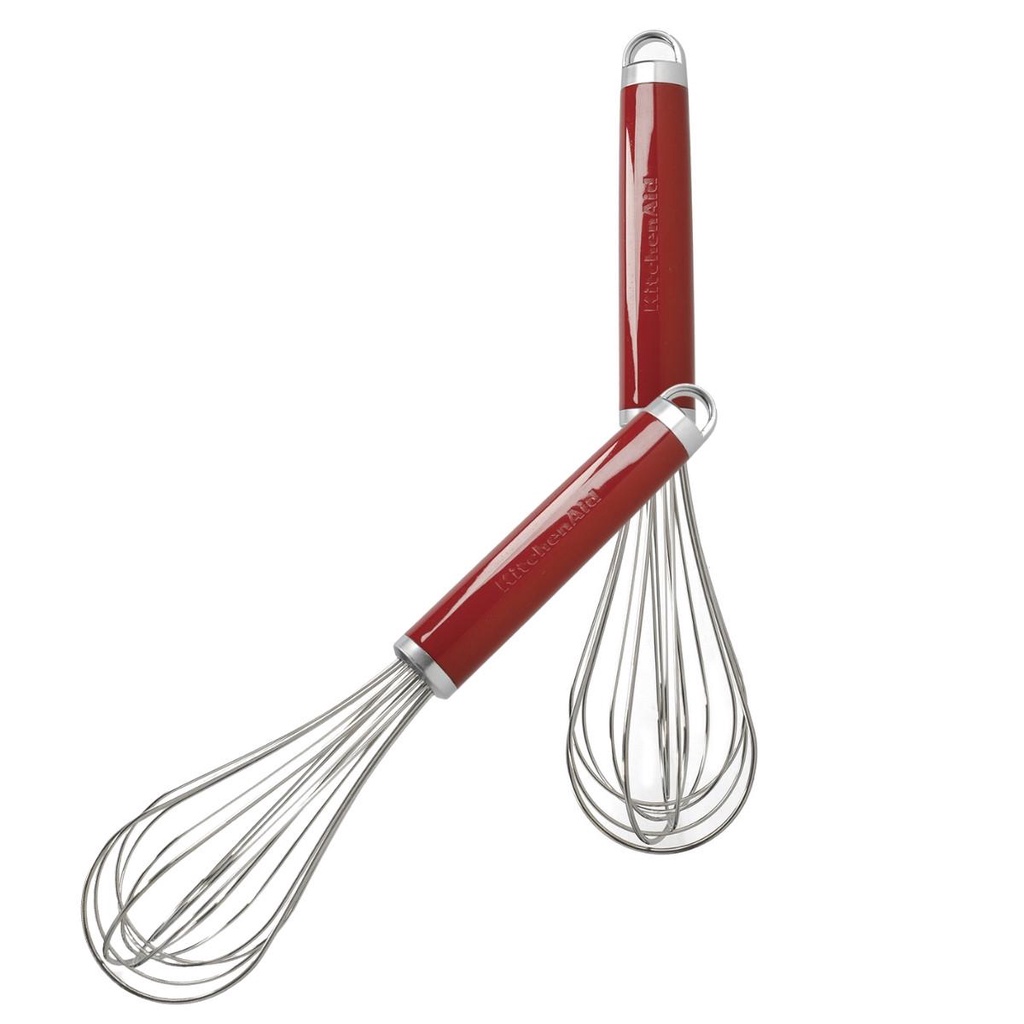 Batedor Ovos Fouet profissional KitchenAid vermelho Inox Fuê