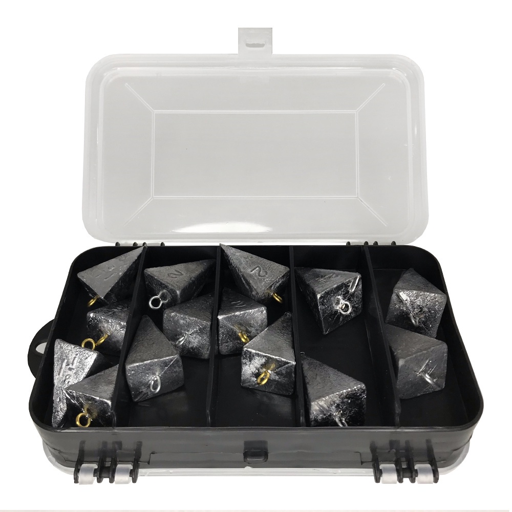 Kit Estojo Com Chumbada Pirâmide Para Pesca Na Praia Costão em Oferta na Shopee