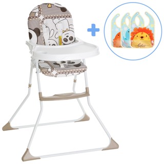 Cadeira Alimentação De Bebê Para Refeição Infantil Até 23Kg Nick Galzerano + Babador