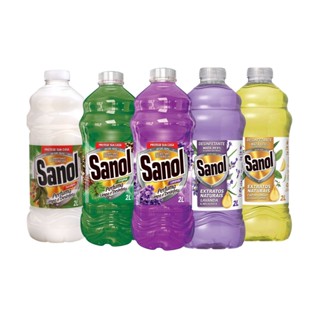 Kit 2 Desinfetante Perfumado Todas Fragrancias Sanol 2L